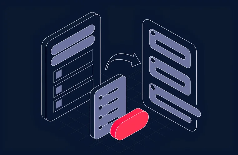 Illustration: alte Website, die per Pfeil in eine neue uebergeht, davor eine Checkliste